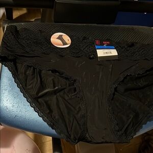 Jockey Black Cotton Blend Panties Full Coverage